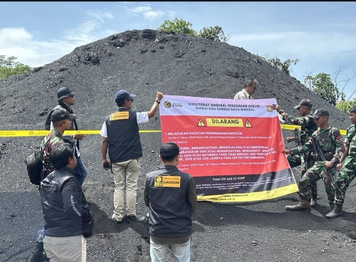 Ditjen Gakkum ESDM Amankan 70 Ribu Ton Stockpile Batubara Hasil PETI