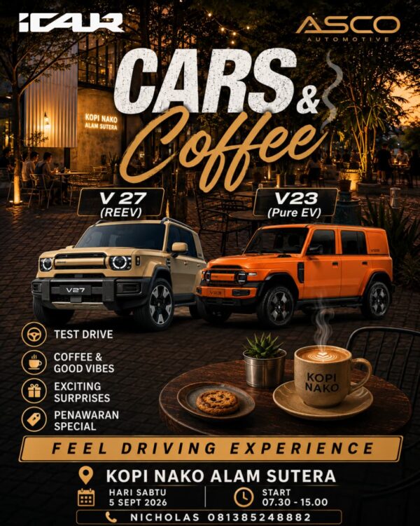 Event “Cars and Coffee” di Kopi Nako 5 September, Banjir Promo Menarik