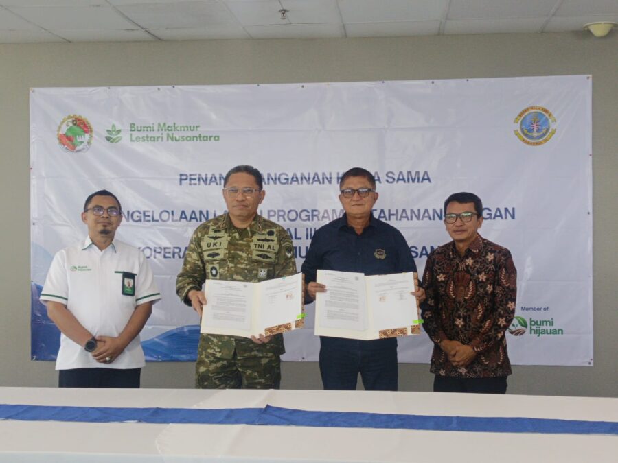 BMLN dan TNI AL Teken Kerja Sama Penggarapan Jagung di Cariu untuk Mendukung Kebutuhan Pakan